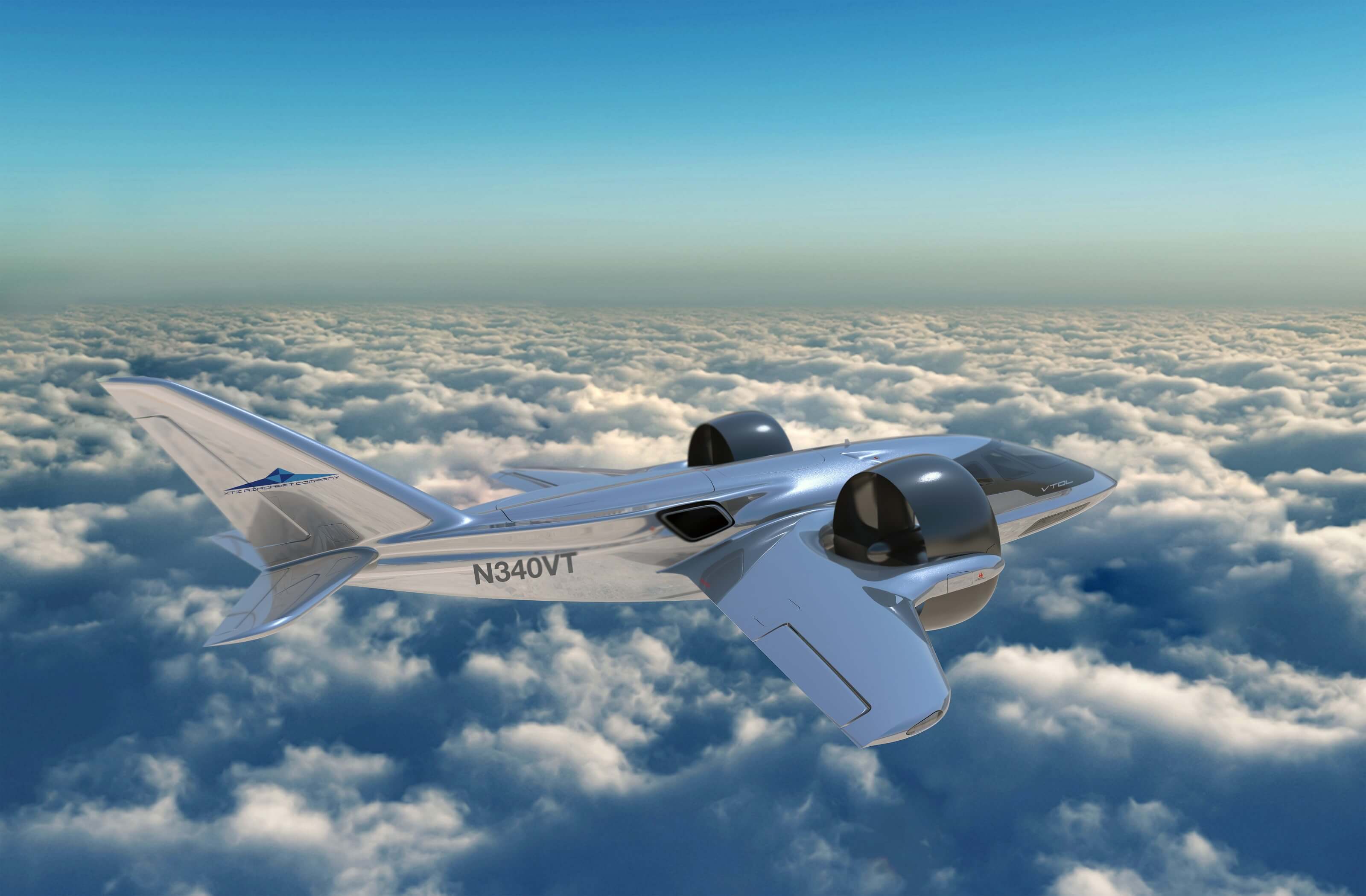 XTI aircraft in flight